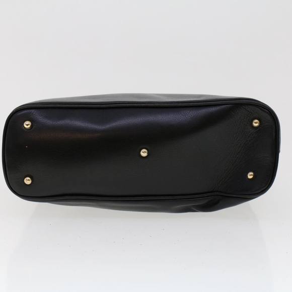 GUCCI Bamboo Hand Bag Leather 2way Black Auth 45974 - Picture 5 of 16